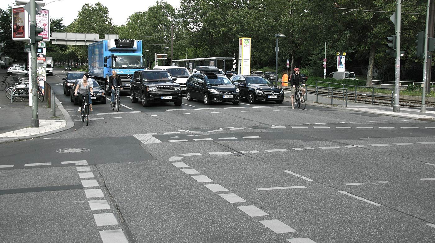 Fahrradfahren im Stadtverkehr